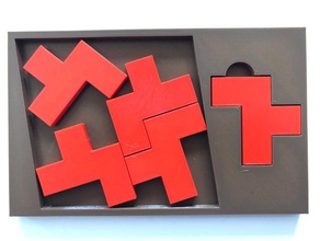 quintet tray-packing puzzle puzzles 3d print model - Mito3D