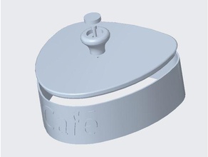reserve &agrave caf&eacute grain et couvercle pour phillips saeco replacement parts 3d print model - Mito3D