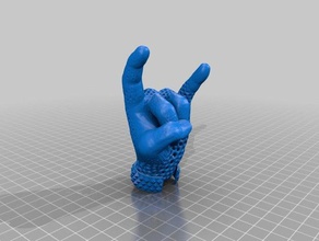 rock roll mão de voronoi esculturas 3d print model - Mito3D