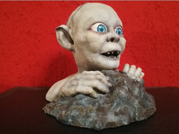 golllum riddles sculptures bust gollum lotr 3D print model - Mito3D