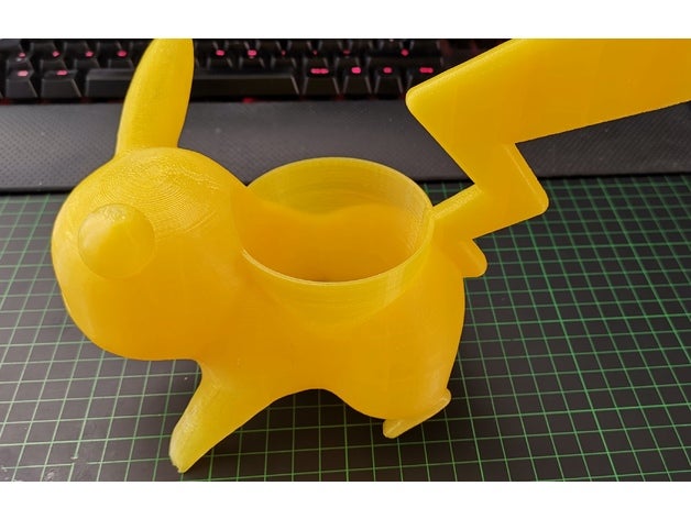 pikachu planter 65mm inner diameter outdoor garden plant pot pokemon small plants 3D print model - Mito3D