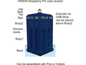 tardis raspberry pi 3 case revised computer 3d print model - Mito3D