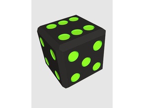 12mm dice crazy lime roll tower twisted v4 3d print model - Mito3D