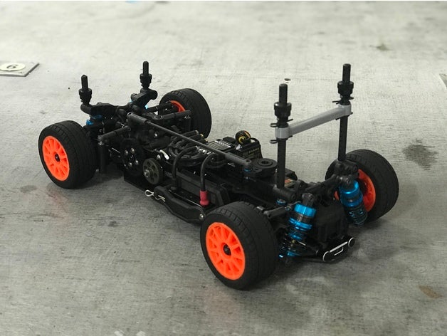 m-chassi traseiro corpo de montagem do reforçador rc veículos 3D print model - Mito3D