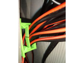 gestión de cables los gadgets clip cable 3d print model - Mito3D
