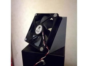 12cm universal fan duct30deg Teile 3d print model - Mito3D