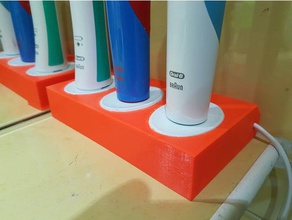 electric toothbrush multicharger bathroom 3d print model - Mito3D