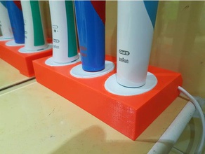 cepillo de dientes eléctrico multicharger cuarto baño 3d print model - Mito3D