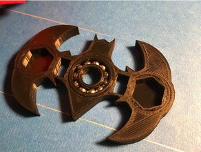 batman fidget spinner 3d baskı batarang logosu sembolü 3d print model - Mito3D