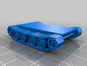 15mm fictional tank chassis t1 vehicles 3d print model - Mito3D