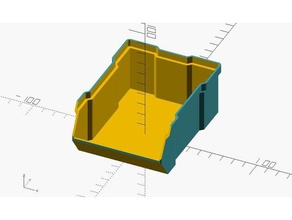 yet another parametric stackable box organization container openscad tray 3d print model - Mito3D