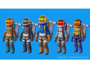 astroneer terran costume vidéo jeux l'astronaute de l'espace vaisseau spatial combinaison spatiale 3d print model - Mito3D