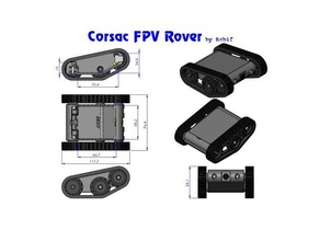 corsac mini gerçek rover 3d baskı paletli Radyo Kontrollü uzaktan kumandalı robot izlenen 3d print model - Mito3D