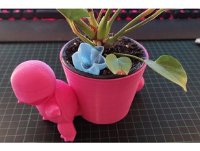 verser l'aide de plantes, petites et moyennes plein air jardin la fleur pot jardinière fleurs 3d print model - Mito3D