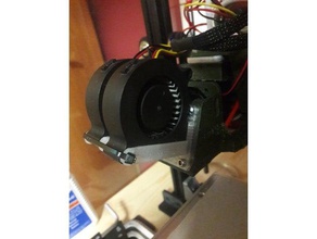 50x50x15 radial blower fan 40mm adapter 3d printer parts 50mm duct 3d print model - Mito3D
