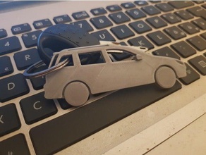 peugeot 206 sw keychain keychains 3d print model - Mito3D
