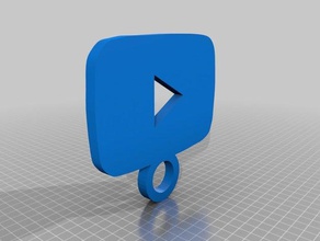 youtube keychain keychains 3d print model - Mito3D