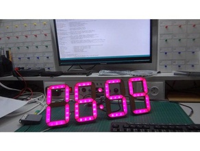 sieben-segment-Uhr Elektronik 3d print model - Mito3D
