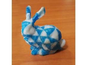 bunny triangular pattern dual extrusion animals stanford 3d print model - Mito3D