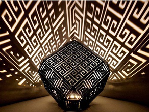 griego meandro de la lámpara decoración antigua grecia arte ikea ledberg luz iluminación 3d print model - Mito3D