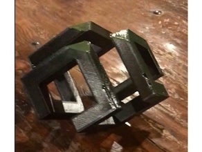 extraño cubo hipercubo decoración 3d print model - Mito3D