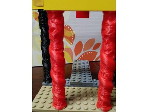 lego style dragon pillar toys games chinese temple compatible 3d print model - Mito3D