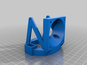 chimera 50mm fan & 2 radyal fanlar soğutucu e3d cyclops prusa i3 3d print model - Mito3D