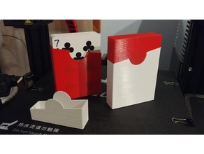 two part poker sized deck box 3d printing cards magic playing 3d print model - Mito3D