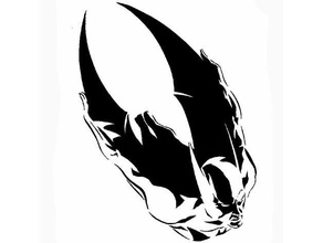 batman beyond stencil 2d art dc comics 3d print model - Mito3D