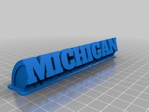 michigan office personalizzato 3d print model - Mito3D