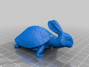 tavşan kaplumbağa rabbiturtle hayvanlar chimera 3d print model - Mito3D