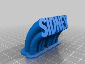 sidney de la oficina personalizado 3d print model - Mito3D