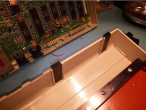 modified c64 case hinges fit between existing posts electronics 3d print model - Mito3D
