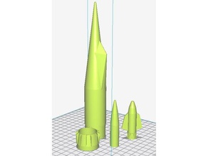 estes interceptor k-50 rocket plastic parts models 3d print model - Mito3D