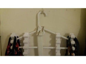 tie rack plastic coat hanger organization 3d print model - Mito3D