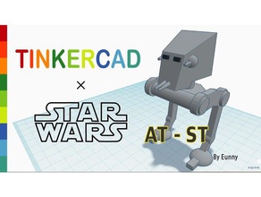 simple at-st tinkercad modelos el robot starwars 3d print model - Mito3D