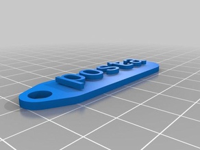 mi tecla personalizada de la cadena etiqueta organización 3d print model - Mito3D