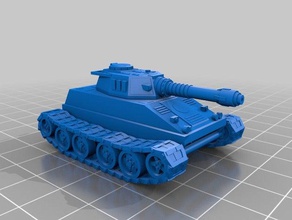 15mm tiran tank t1 chassis vehicles 3d print model - Mito3D