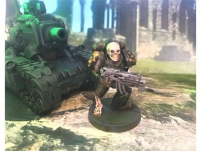 undead marine games 28mm 40k chaos dnd miniature miniatures skeleton skull space warhammer 3d print model - Mito3D
