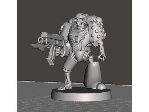 muertos vivientes marinos juegos 28mm 40k caos figura en miniatura las miniaturas el esqueleto cráneo warhammer 3D print model - Mito3D