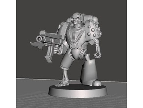 undead marine games 28mm 40k chaos figure miniature miniatures skeleton skull warhammer 3d print model - Mito3D