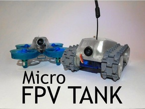 küçük gerçek tank trak ilham verdi rc araç kamera kontrol ilk mikro iş ortamına uygun olmayan kişi uzak servo parça görünüm tekerlek 3d print model - Mito3D