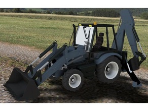 escavatore i veicoli backhoe loader 3d print model - Mito3D