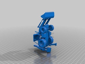 retroexcavadora ecavator los vehículos 3d print model - Mito3D