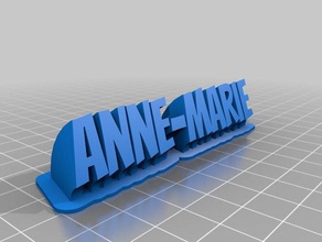 anne marie office customized 3d print model - Mito3D