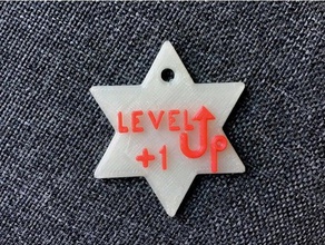 level up achievement badge 3d printing 3d print model - Mito3D