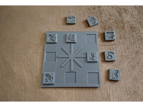 d&d toa tomb annihilation trickster god puzzle plate area 3 toy game accessories dd dnd dungeons dragons omu cube 3d print model - Mito3D