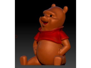 winnie pooh hd no supports sculptures character disney ours ourson 3d print model - Mito3D