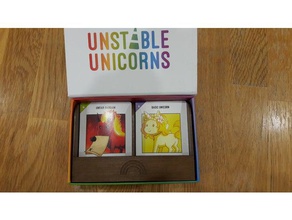 unstable unicorns card tray games boardgame box cards deck holder insert storage 3d print model - Mito3D