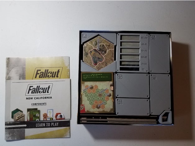 fallout oyunu yeni california genişleme takın kurulu oyuncak aksesuarlar boardgame ekler Organizatör 3D print model - Mito3D